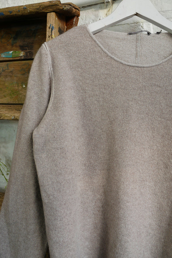 Vintage Cashmere Jumper in Mushroom Beige - Size M/L by All About Audrey