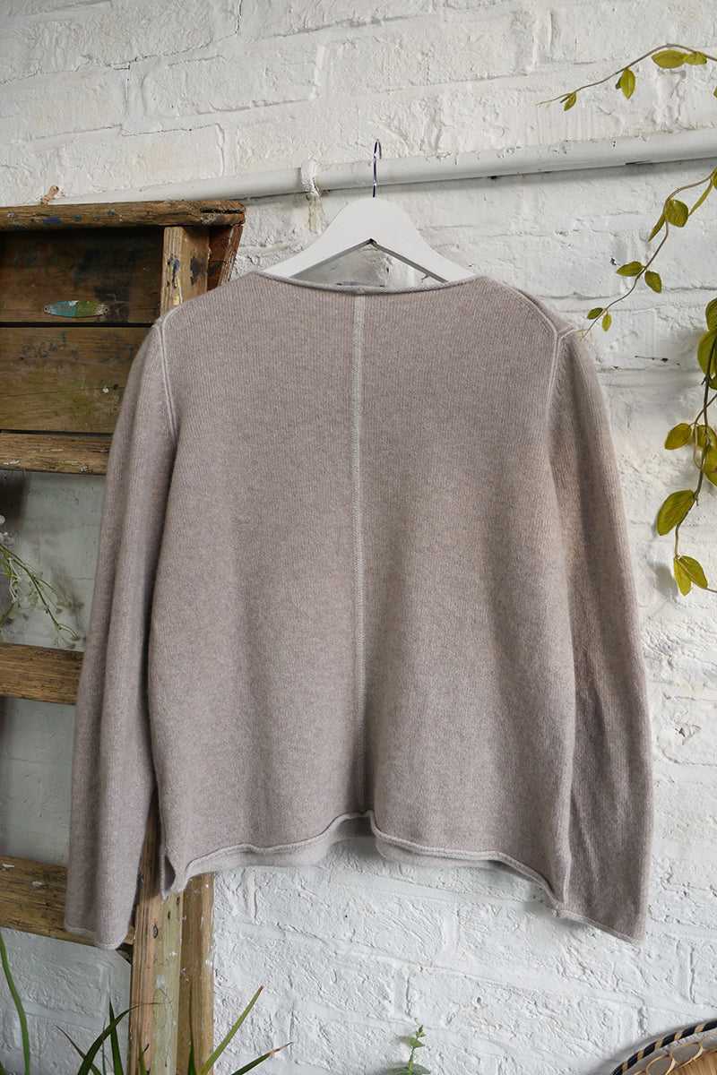 Vintage Cashmere Jumper in Mushroom Beige - Size M/L by All About Audrey