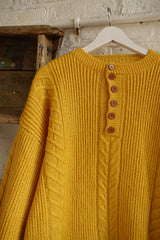 Vintage Knitwear - Buttercup Cable Knit - Size 3XL