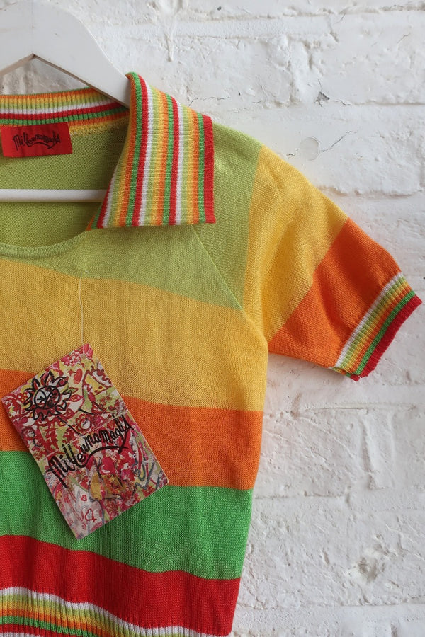 Vintage Knit Polo - Let's Groove - Size S/M by All About Audrey