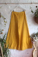 Vintage Ultra Wide-Leg Trousers - Canary Yellow Cord - W29 L33 by All About Audrey