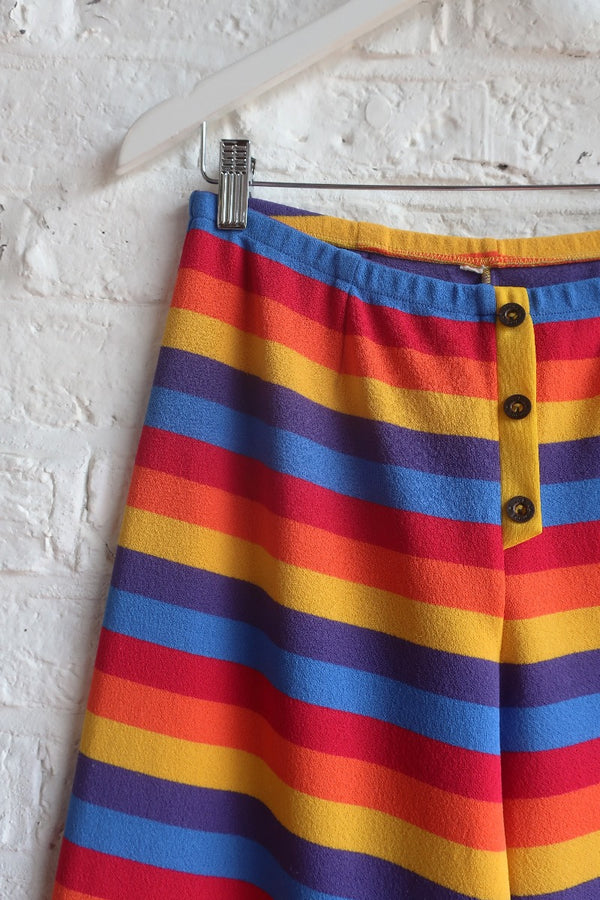 Vintage Wide Leg Trousers - Make A Wish Rainbow - W28 L30 by All About Audrey