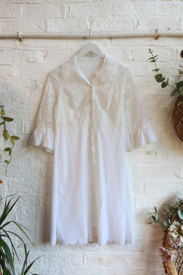 Vintage Midi Dress - Priscilla White Lace - Size XS by All About Audrey