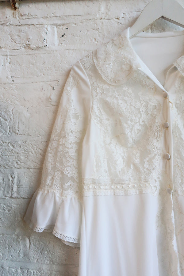 Vintage Midi Dress - Priscilla White Lace - Size XS by All About Audrey